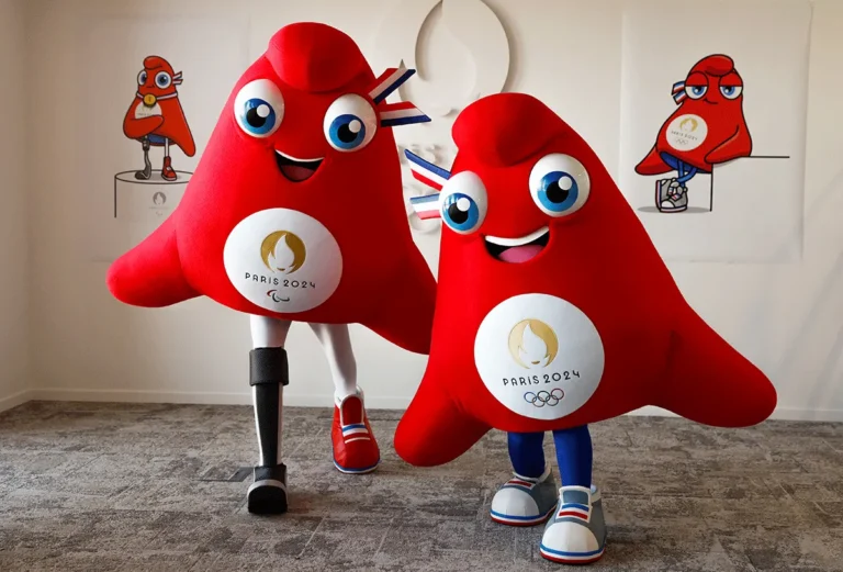 The official mascots of the Paris 2024 Olympic and Paralympic games, the Phryges