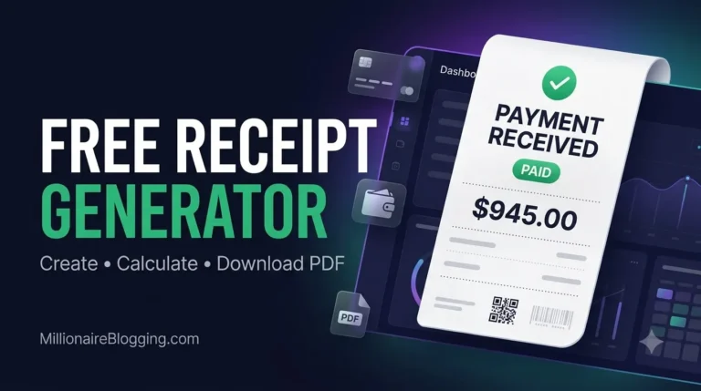 Free receipt generator online for creating professional payment receipts